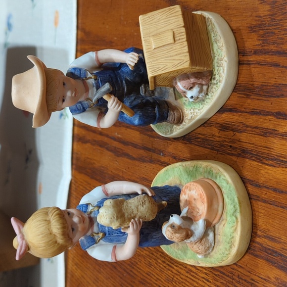 Set of 2 Denim Days figurines from Homco - Picture 1 of 7